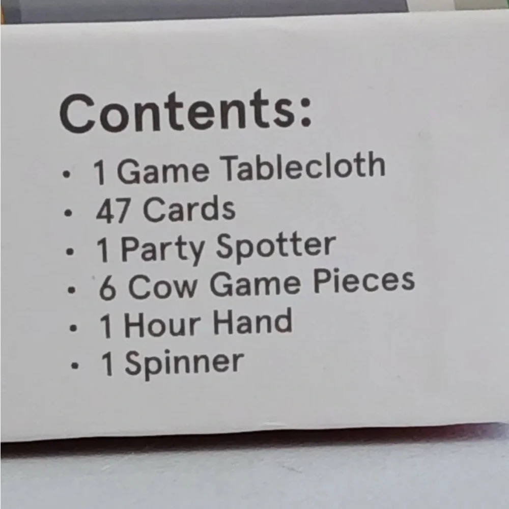 Chick fil a Cow Party Game Set - Multicolor family night